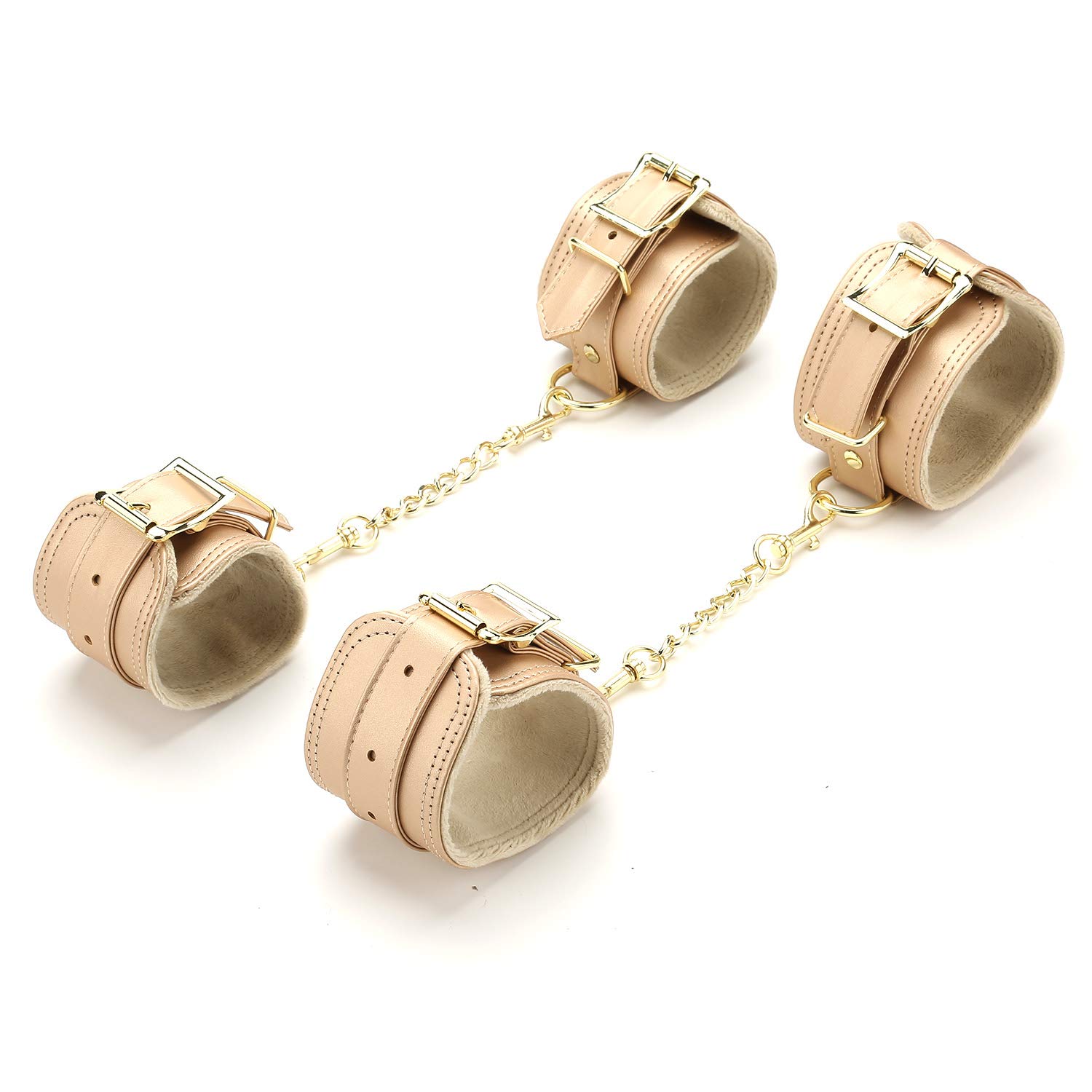 exreizst 4 Gold Straps Adjustable Kit for Ankle-Hand-Wrist Home Gyms Sports Exercise (Gold)