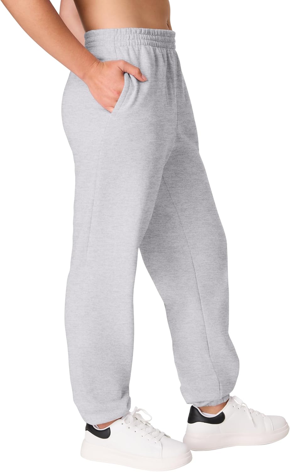 Hanes Womens Originals Midweight Fleece Joggers, Sweatpants with Pockets, Place Flowers, 30", Plus - Image 2