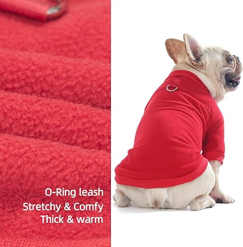 Miniatura 10 de Suéter para perro, ropa para perros y gatos, abrigos para perro, chaqueta para perro con correa de anillo tórico para perros pequeños y medianos y