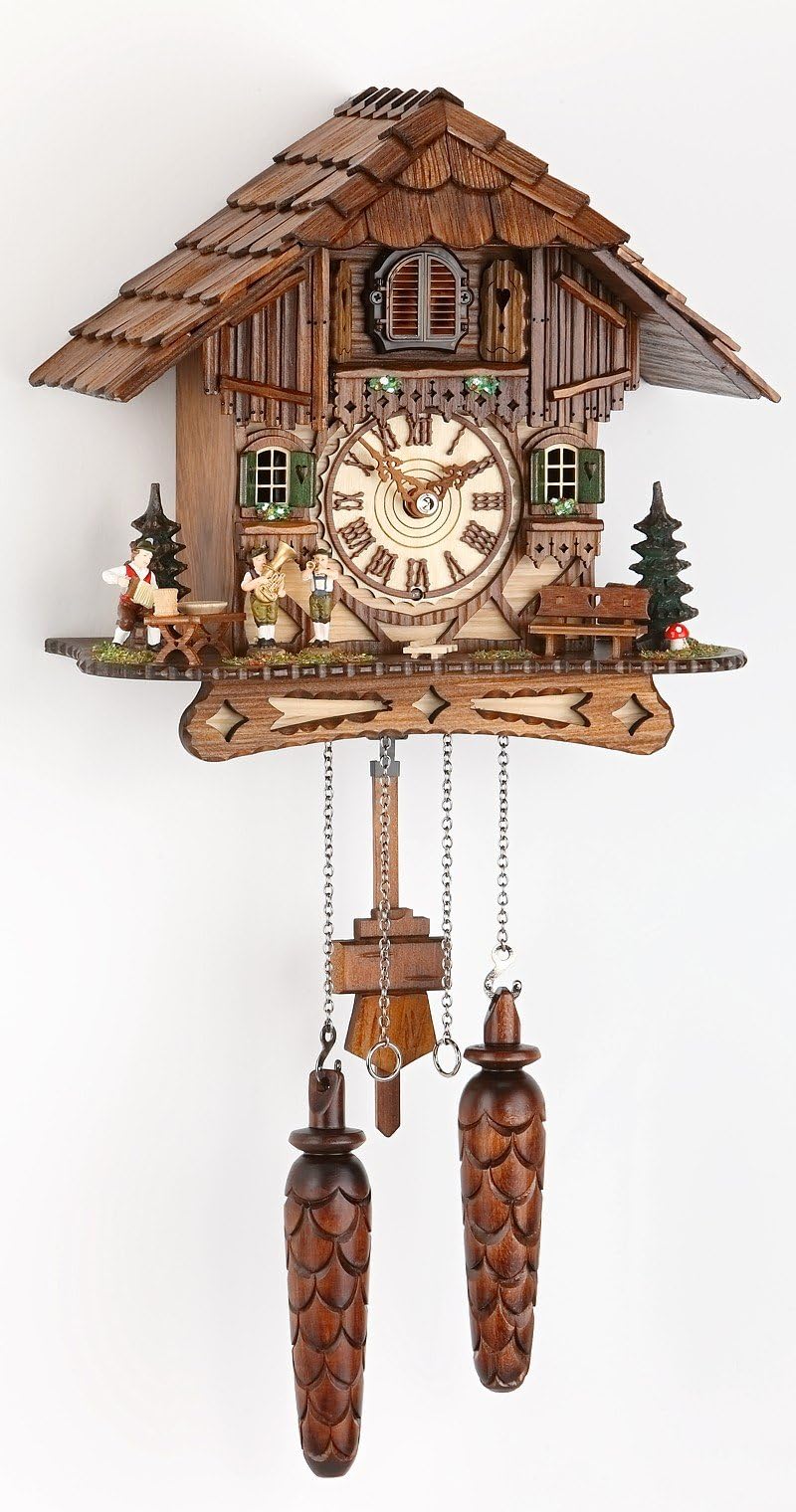 Trenkle Quartz Cuckoo Clock Black forest house TU 451 Q HZZG