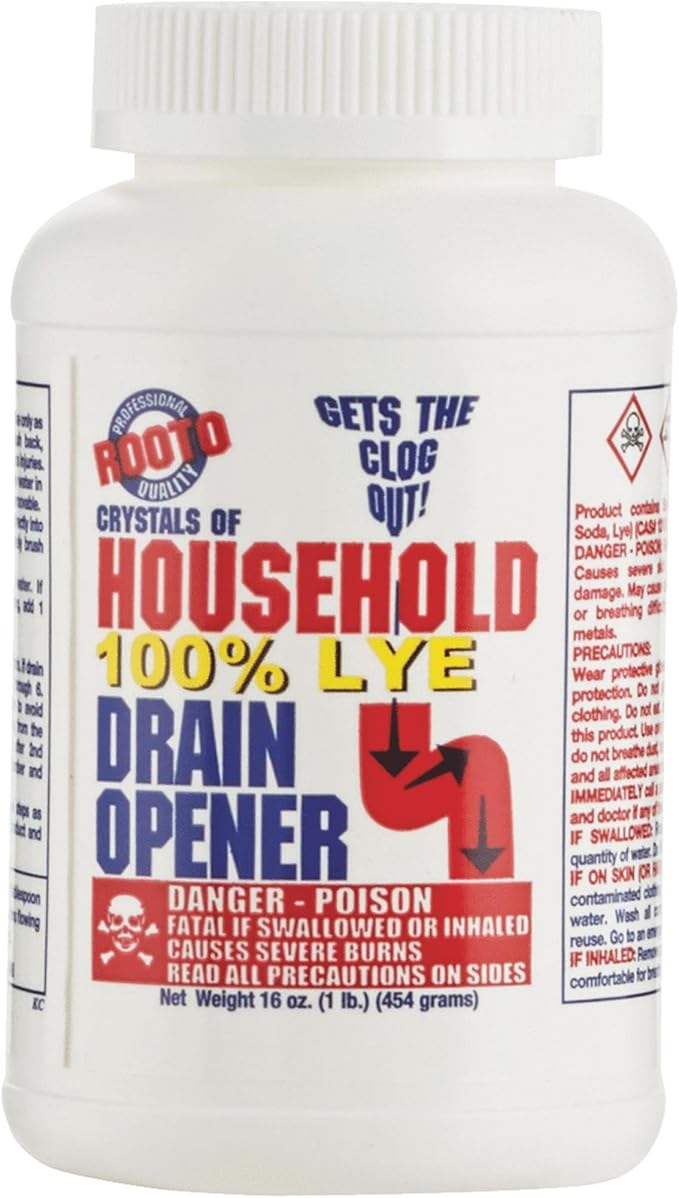 Rooto 1030 1 Lb. Drain Cleaner with Lye Health & Household