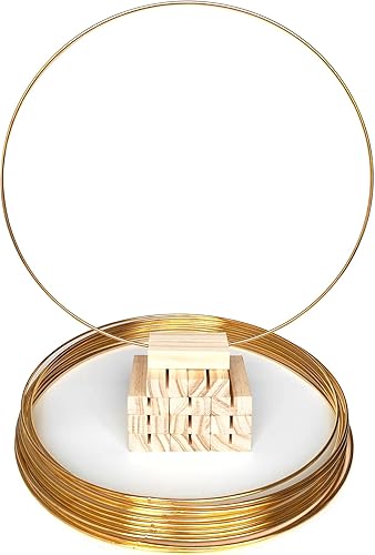 Miniatura 3 de Paquete de 12 centros de mesa de metal grandes de 12 pulgadas, decoración de mesa para mesa con 12 soportes de madera para colocar lugares, corona