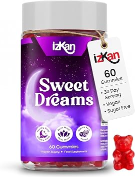 Sweet Dreams Sleep Gummies for Adults with Magnesium, Lavender, Chamomile, L-Theanine & Ashwagandha Sleep Supplement Relaxation & Night-Time Support | Sugar Free, Vegan 60 Gummies | Berries Flavour