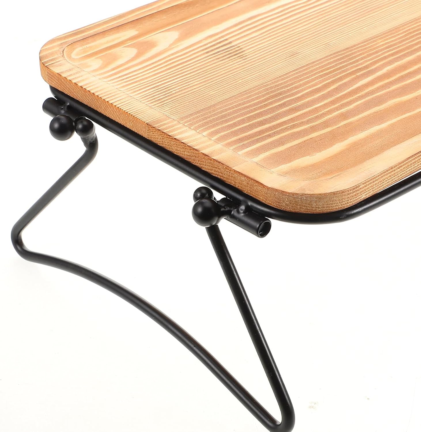 KICHOUSE Wooden Tiered Serving Tray Rack with Removable Pinewood Trays, Rectangle Food Platter Set for Home Decor and Restaurant Serving