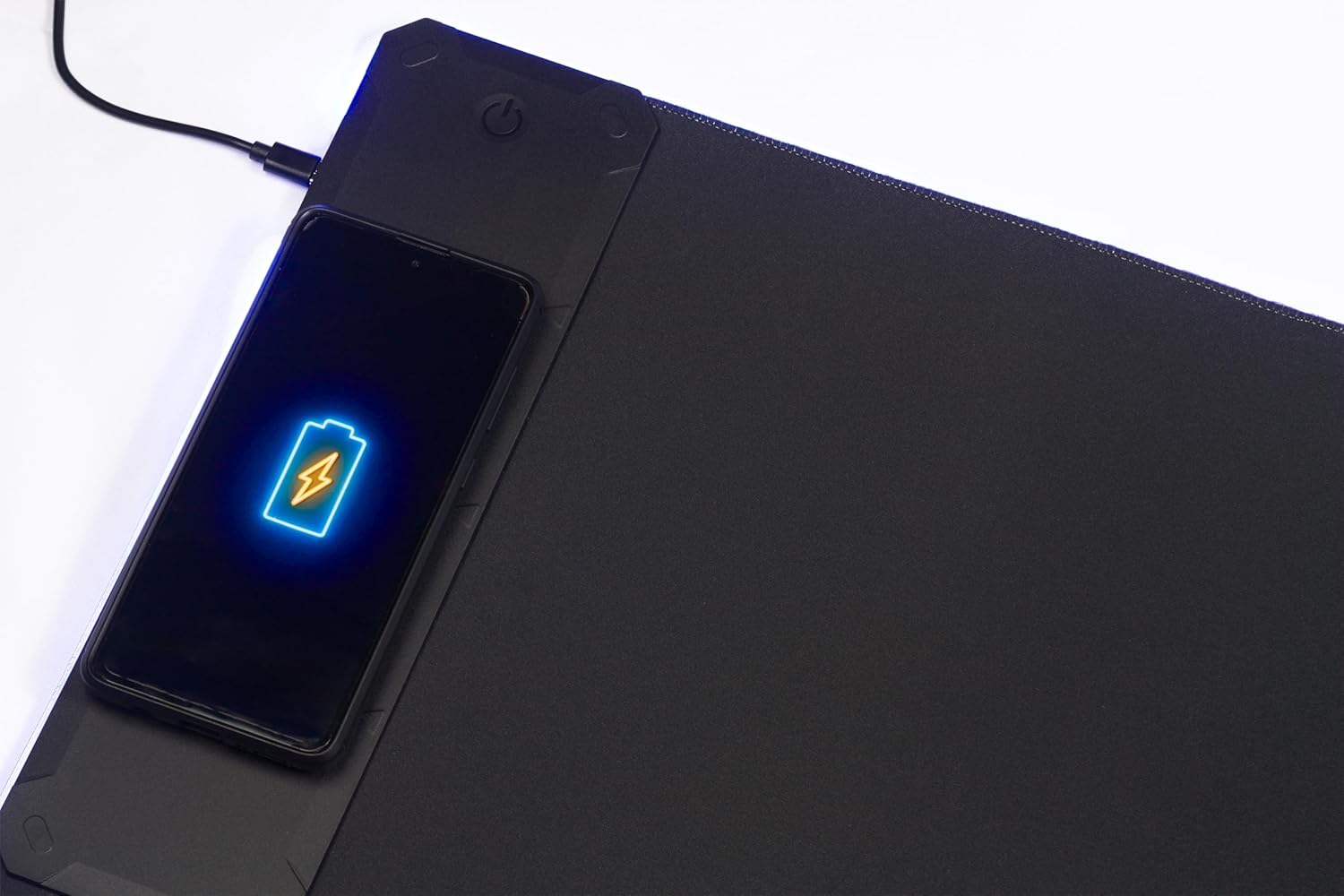 Wireless Charging RGB Gaming Mouse Pad 15W, LED Mouse Mat 900x400x4MM, Light Modes Extra Large Mousepad Non-Slip Rubber Base Computer Keyboard Mat for Gaming, MacBook, PC, Laptop, Desk