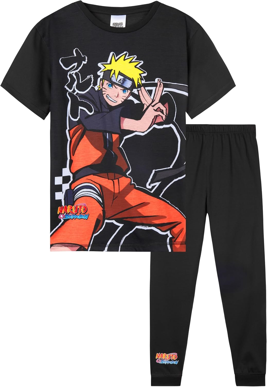 Naruto Boys Pajamas 2 Piece Set for Kids Teens with T Shirt Pajama Pants Soft Breathable Anime PJ Set Loungewear Gifts