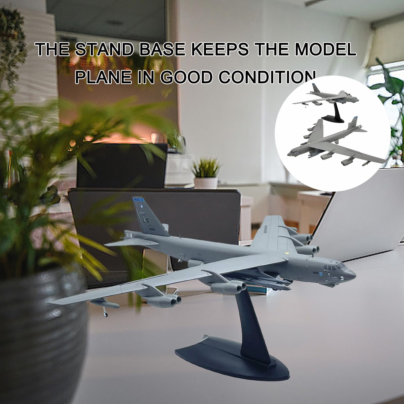 Modello bombardiere in metallo pressofuso 1/200 B-52H Aereo militare alta precisione con espositore, collezione, regalo perfetto for appassionati aviazione decorazioni for casa/ufficio