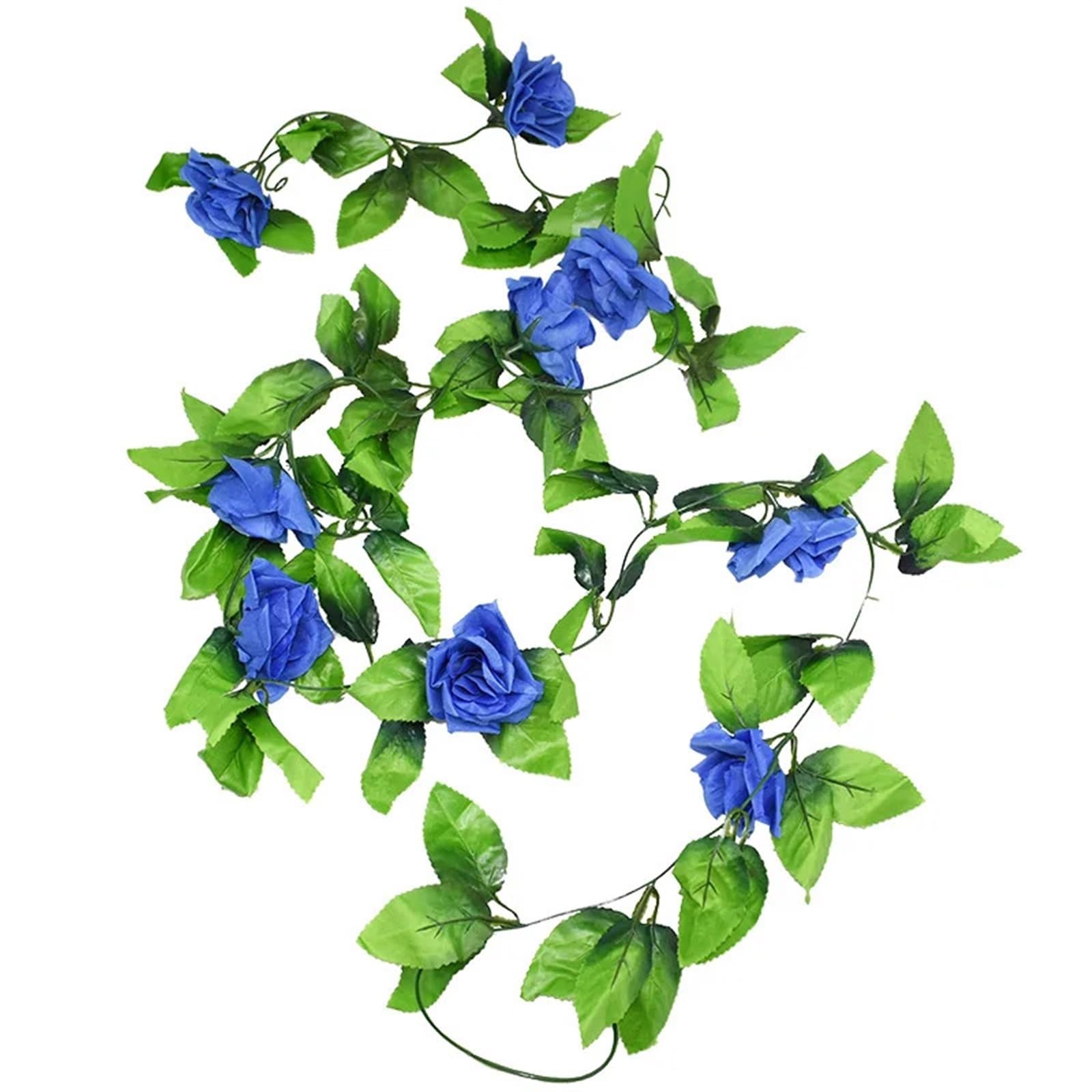 NDSJAIE Artificial Flower Vine 180cm Fake Ivy Wisteria Flowers Artificial Plant Vine Garland for Room Garden Decorations Wedding Arch Baby Shower Floral Decor For decoration(230cm H09)