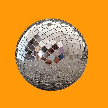 Decorative Mirror Balls, Silver, Party Decorations Disco Balls for Christmas and Wedding, Hanging Ball, 20 cm (8 Inch)