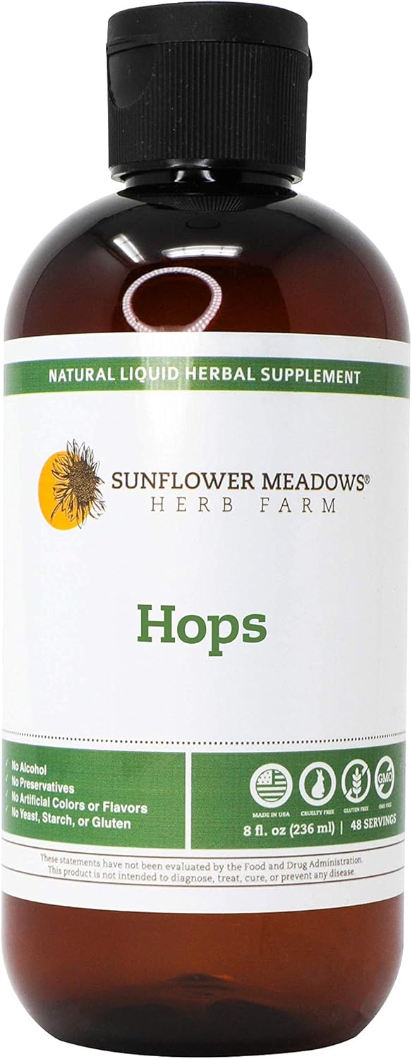 Hops Liquid Herbal Supplement - 8oz- Alcohol-Free, Non-GMO, Made with Organic Ingredients