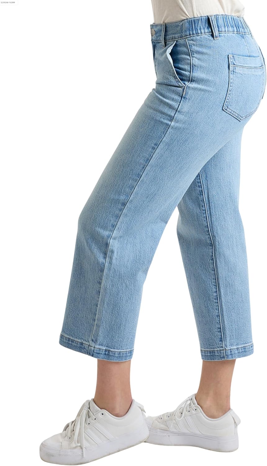 Royalty For Me Womens Women's High Rise Wide Leg Jeans with Elastic Back - Image 2