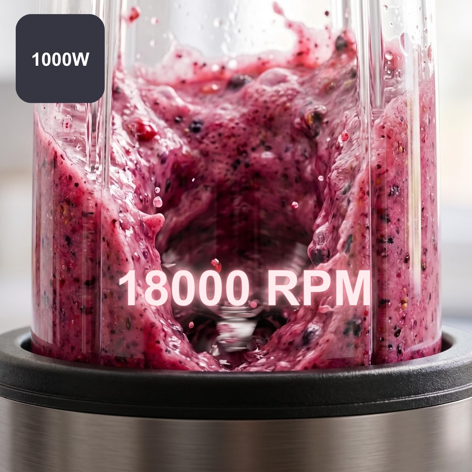 Black+Decker - mixeur individuel/blender + 1000 W | 700 ml | 2 bouteilles Tritan | Lames inox 304 | Pique-glace | Sans BPA | Lavable lave-vaisselle | Base antidérapante | Finition anti-traces