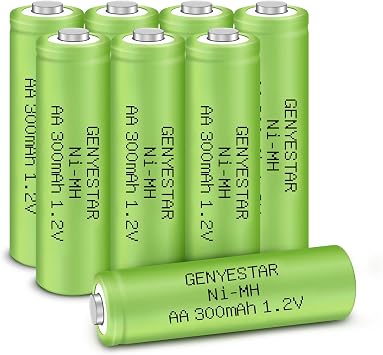AA Solar Light Rechargeable Batteries NIMH 300mAh 1.2V Double A Battery