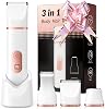 Lady Shavers for Women - 3-in-1 LED Display Bikini Trimmer & Facial Hair Remover, IPX7 Waterproof Electric Razor for Body, Legs, Underarms & Pubic Hair, Painless, Wet/Dry Use with USB Charge Dock