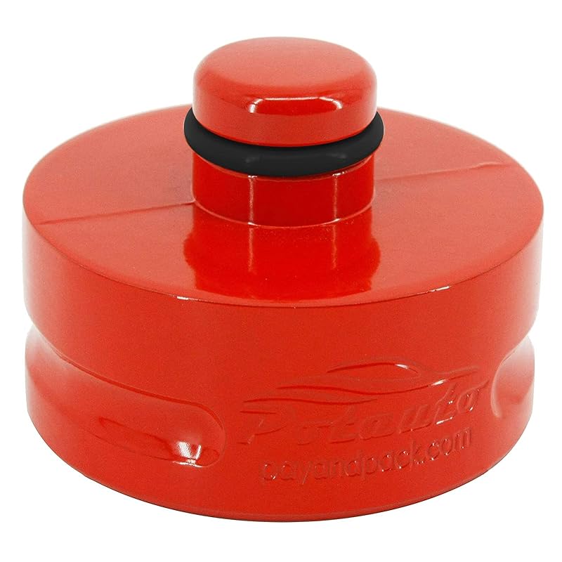 Adaptador de apoio para macaco de piso em alumínio Potauto para Tesla Model 3 e Model Y, vermelho, 1 unidade