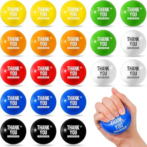 Leitee 21 bolas de agradecimiento para el estrés, regalos de agradecimiento a los empleados, bolas para apretar motivacionales, coloridas, alivio