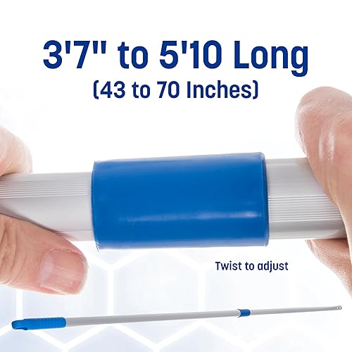 Miniatura 2 de Carlisle FoodService Products Telescopic Mop Handle for Flat Head Mops for Floor Cleaning, Home, Kitchen, Restaurants, Office, And Janitorial Use,