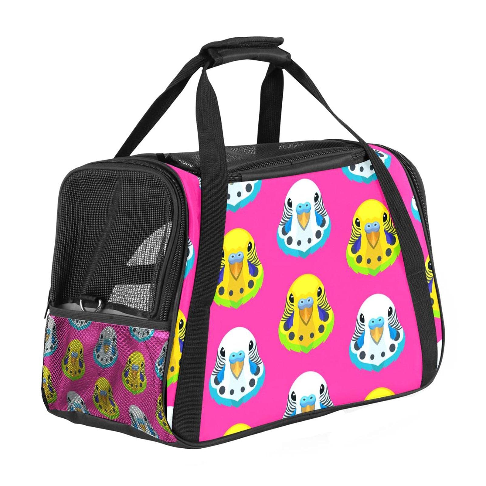 Sac de transport pour chat et lapin avec imprimé Melopsittacus original