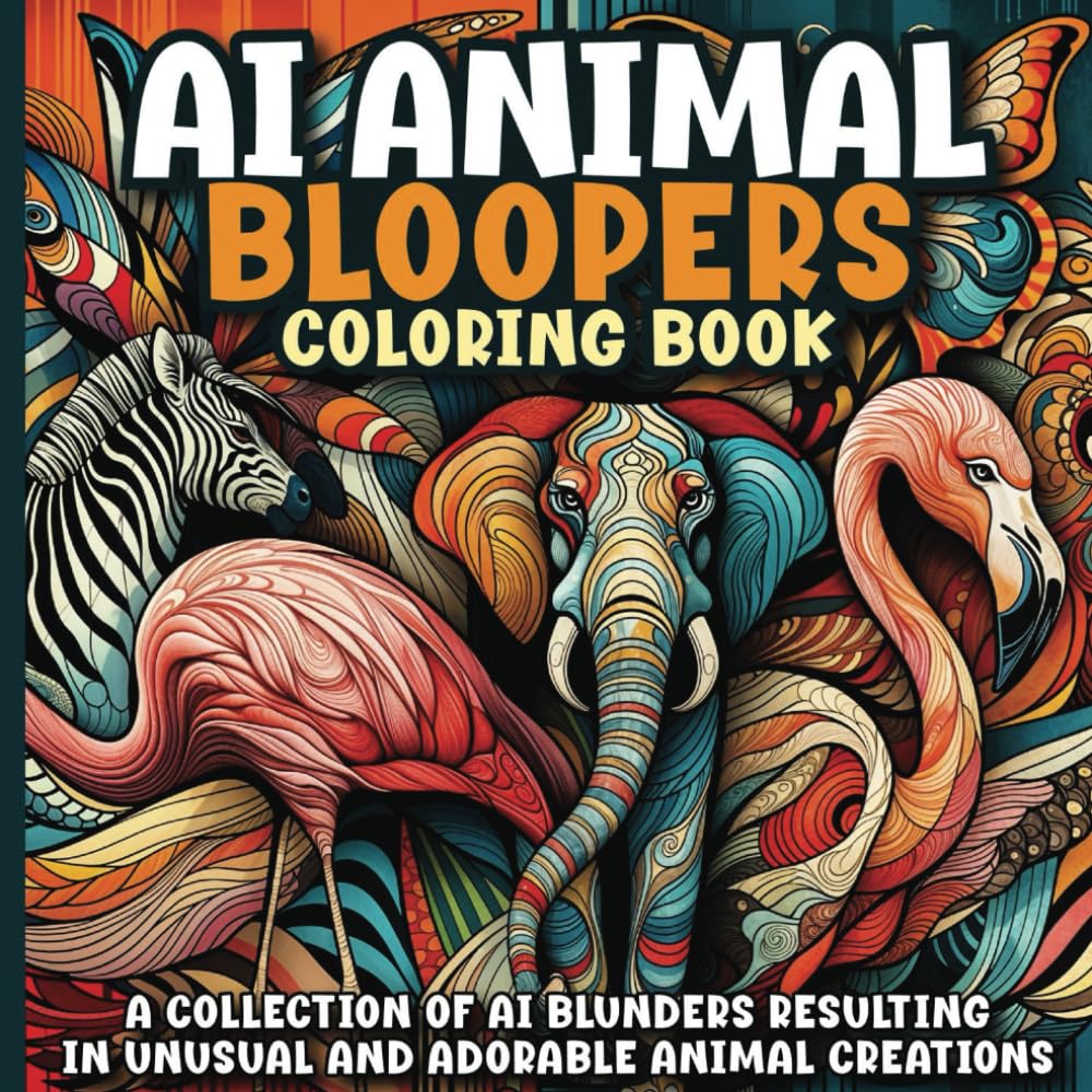 AI Animal Bloopers Coloring Book: A Collection of AI Blunders Resulting in Bazaar and Sometimes Adorable Animal Creations