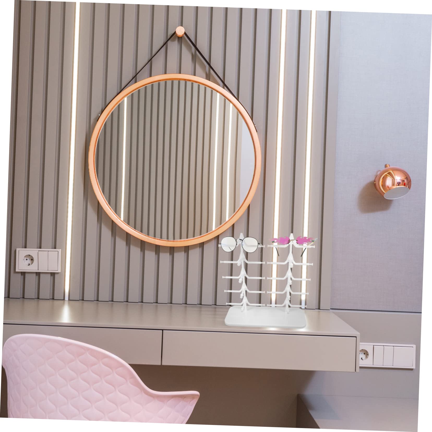 Didiseaon Expositor de Gafas de Sol White Base Estable y Diseño Desmontable para Almacenamiento y Organización de 10 Pares
