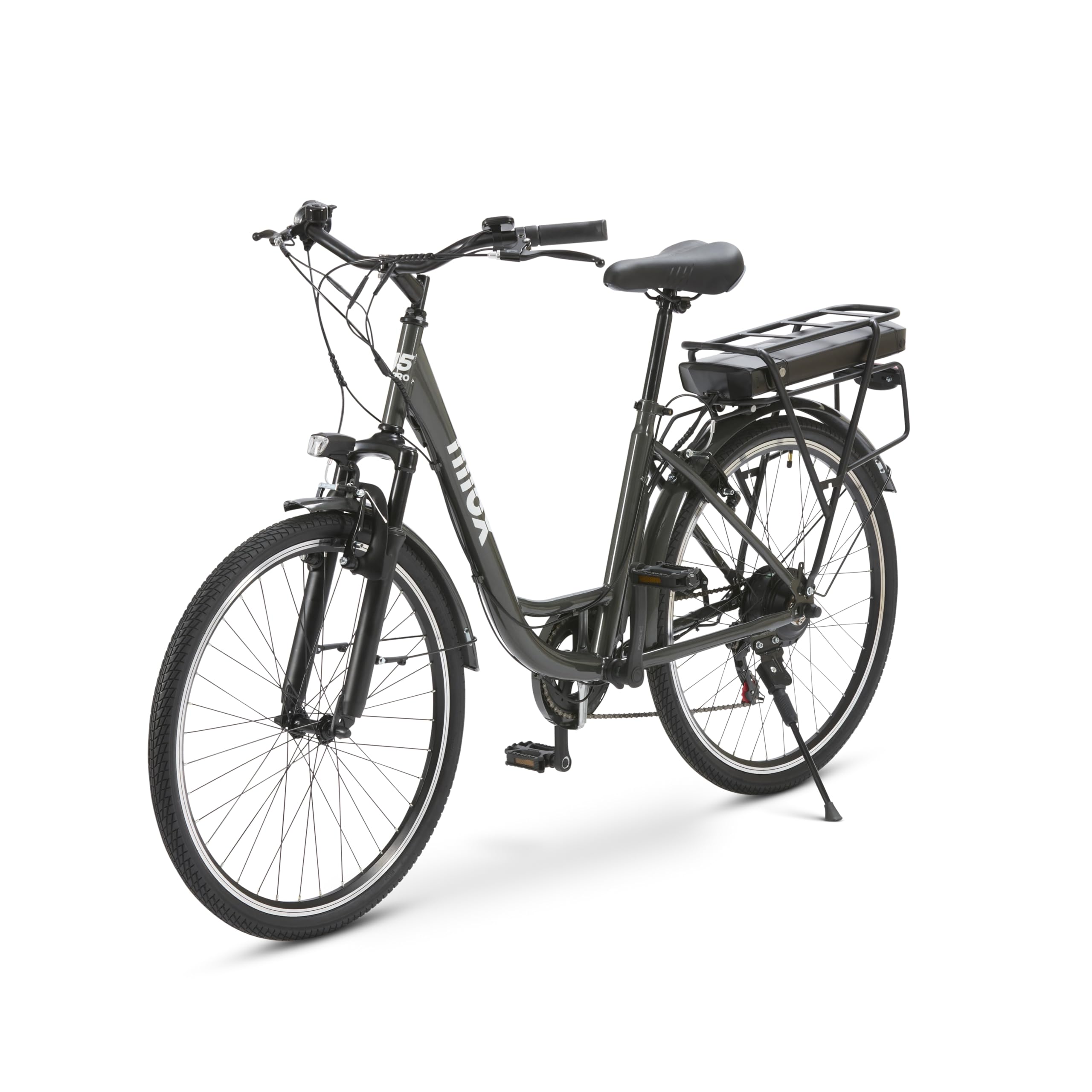 Nilox J5 Pro E-Bike, Bici Elettrica 250 W Brushless,Ruote 26″, Autonomia fino a 65 km, Batteria 36 V/10 Ah Removibile, Velocità max 25 km/h, Cambio Shimano 6v, Sospensione Anteriore