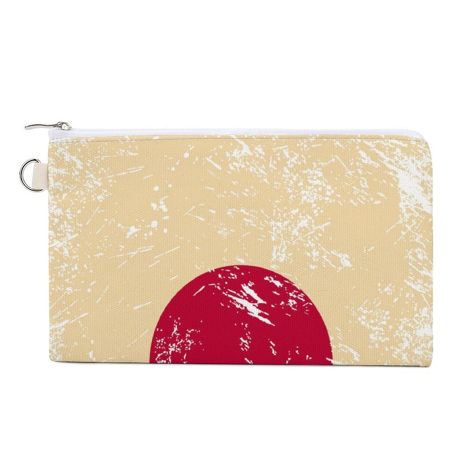 Japan Vintage Flag Cute Coin Purse Travel Small Makeup Bag Pencil Pouch 7.4 × 4.6 Inch