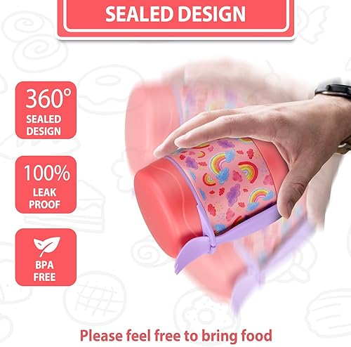 Miniatura 5 de Termo de sopa de 10 onzas para niños de comida caliente, tarro térmico de comida para niños con cuchara, recipientes de alimentos aislados en