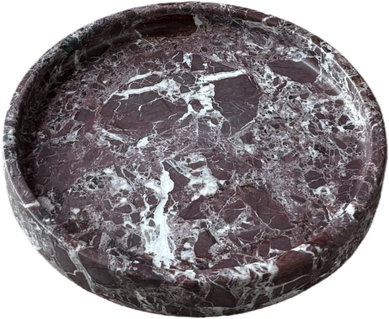 Natural Real Marble Vanity Bathroom Tray/Neat Organizer for Cups, Shampoo Perfume Jewelry (Green, 9.84Dx1.18H)