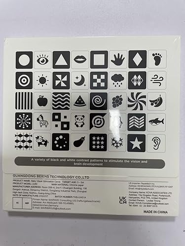 Miniatura 9 de beiens Tarjetas para bebés de alto contraste juguetes de desarrollo cerebral para recién nacidos tarjetas de actividad de aprendizaje de