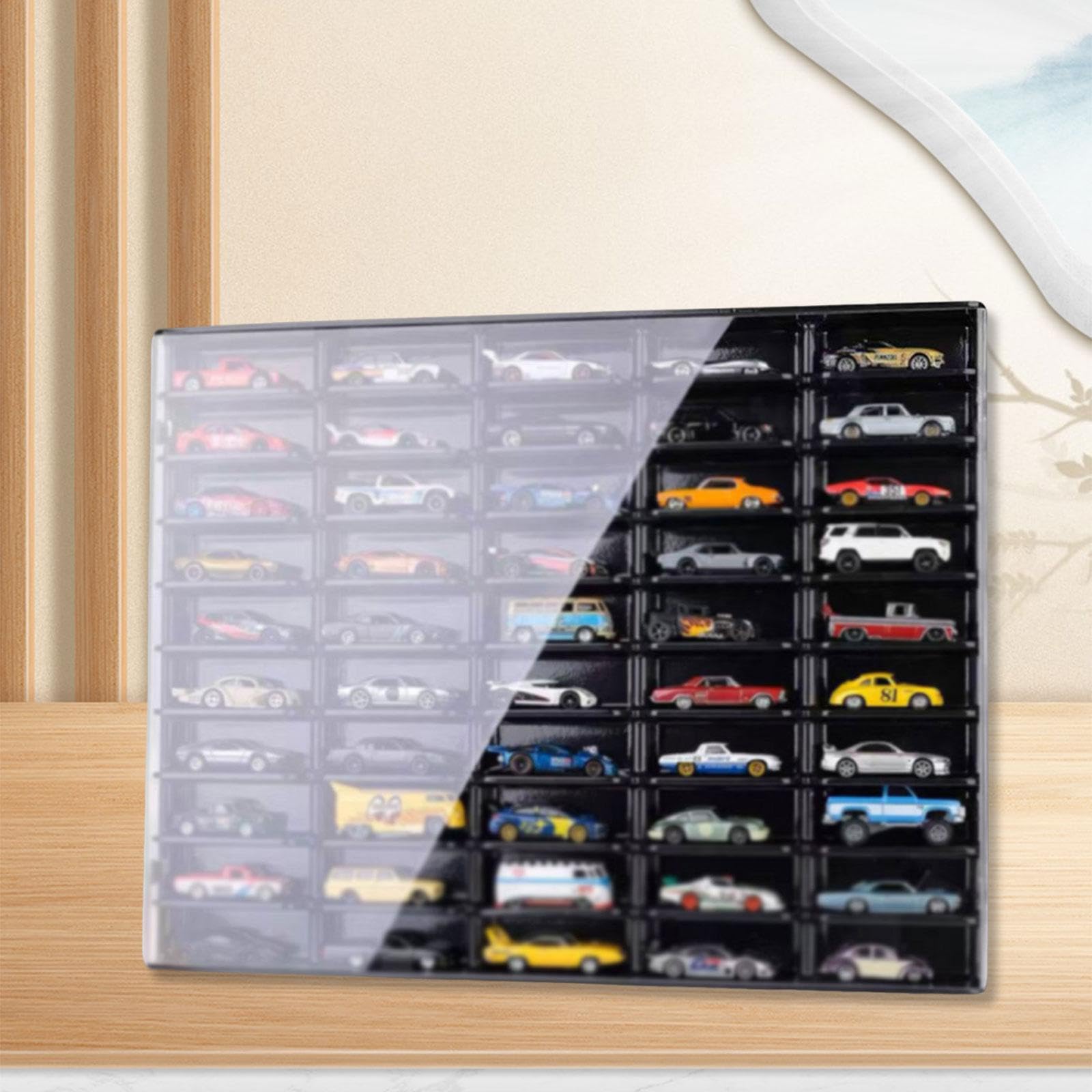 Aufbewahrungsvitrine für Modellautos Im Maßstab 1:64, Organizer Box, Staubdicht, Multifunktional, 50 Fächer
