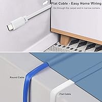 Vista 4 de Cable de extensión de alimentación USB C de 30 pies compatible con WYZE Duo Cam Pan 6,643.7-29.5 ft, cable de carga plano largo para CCTV y Petcube