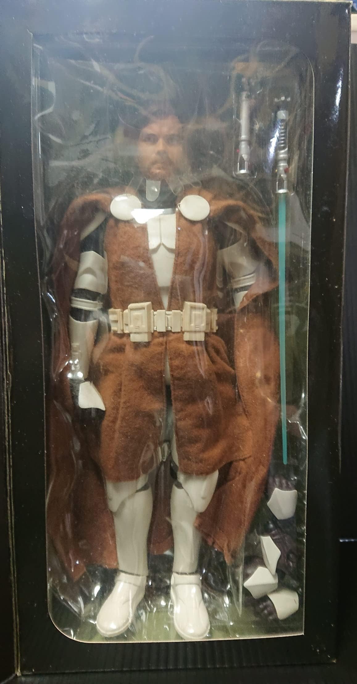 SideshowCollectibles Order of the Jedi Deluxe 12 Inch Action Figure Clone Wars General Obi-Wan Kenobi