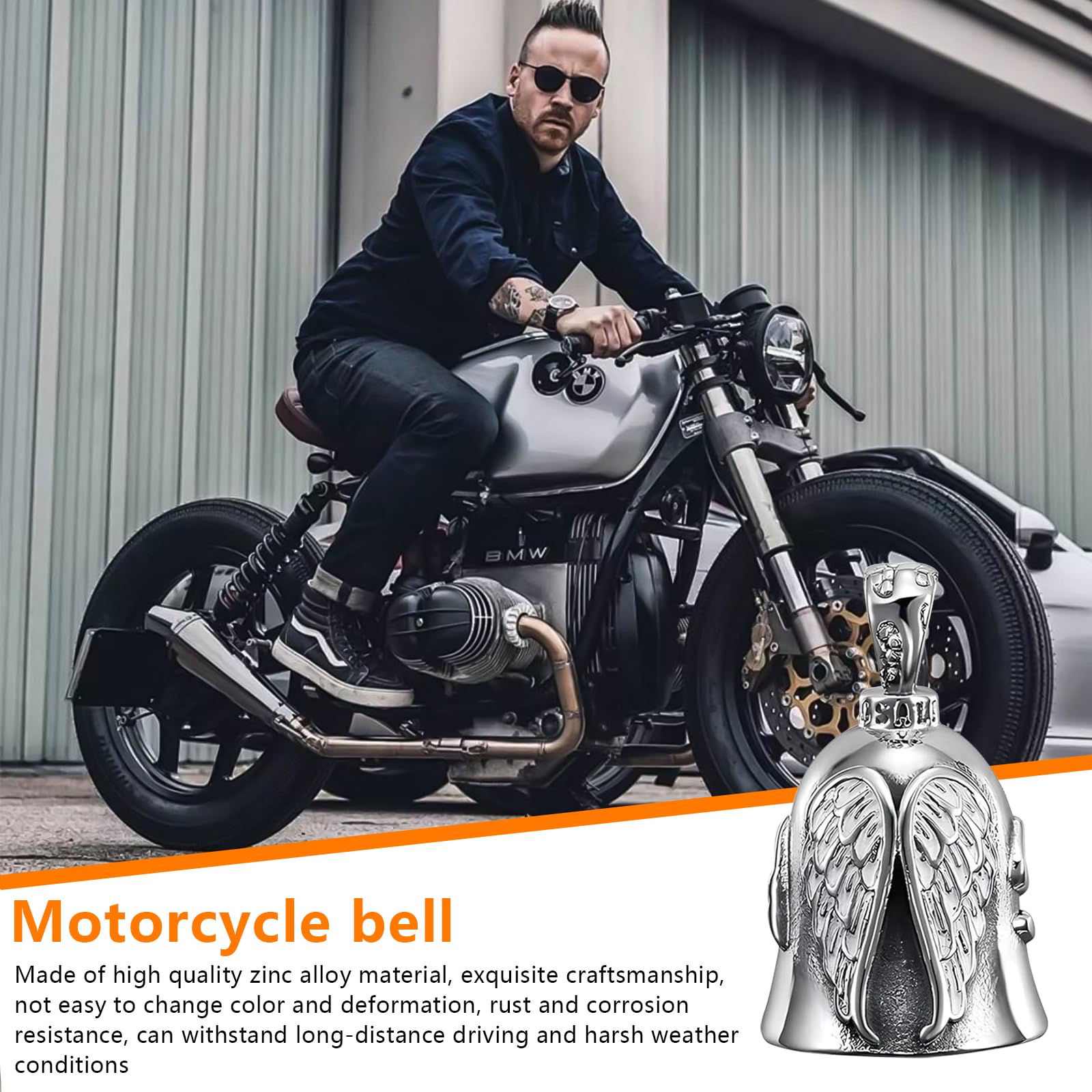 TTYSHIP® 4 adet Guardian Bell, motosiklet zili, çinko alaşım