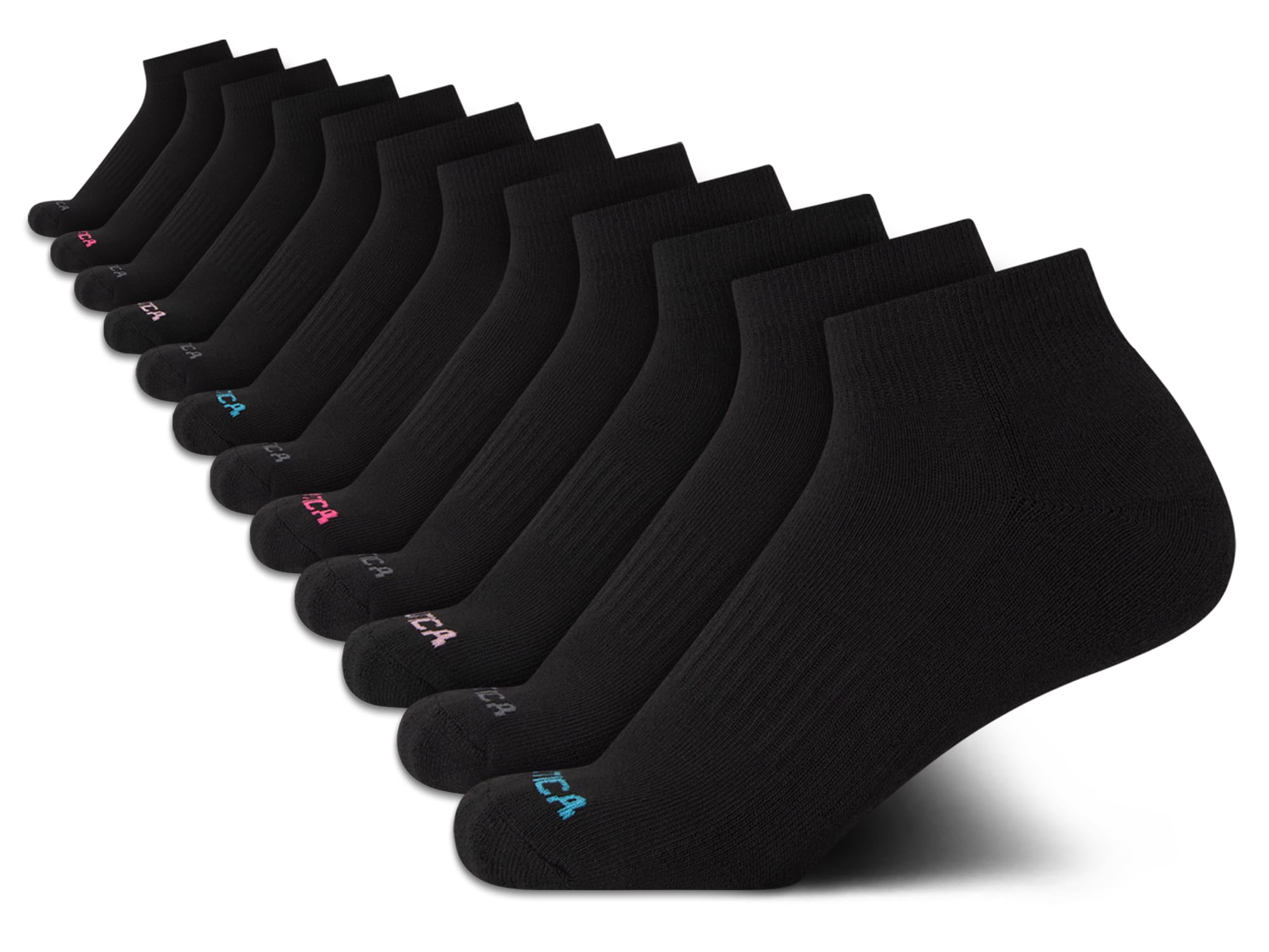 Nautica Womens Quarter Socks Cushioned Moisture Wicking Socks, 12 Pack
