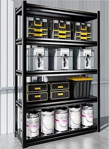 Estantes utilitarios de 5 niveles, estantes de almacenamiento de metal, estantería de garaje, estantes de almacenamiento ajustables para garaje,