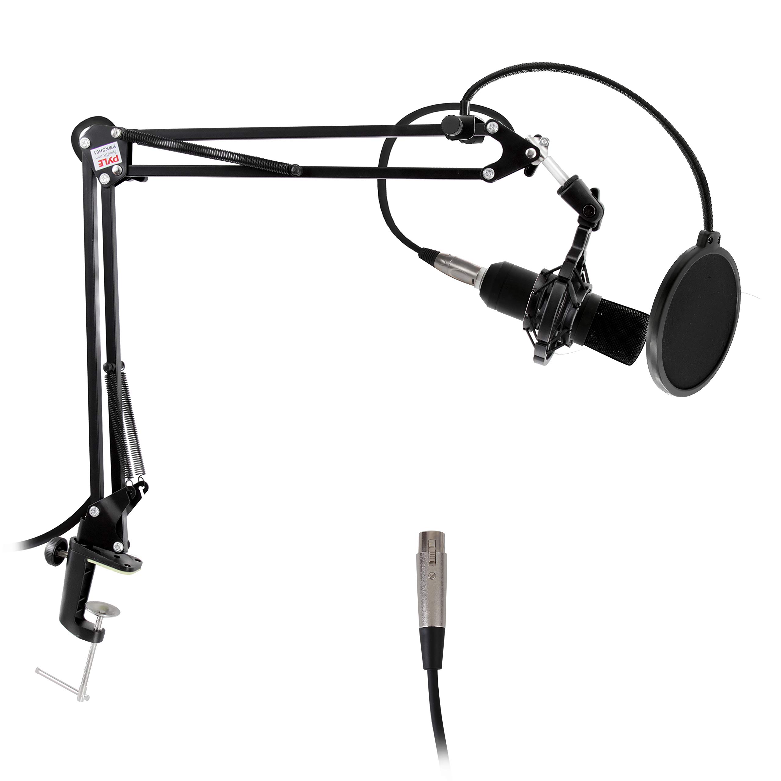 Pyle Pie y soporte de micrófono ajustable/extensible Boom Scissor