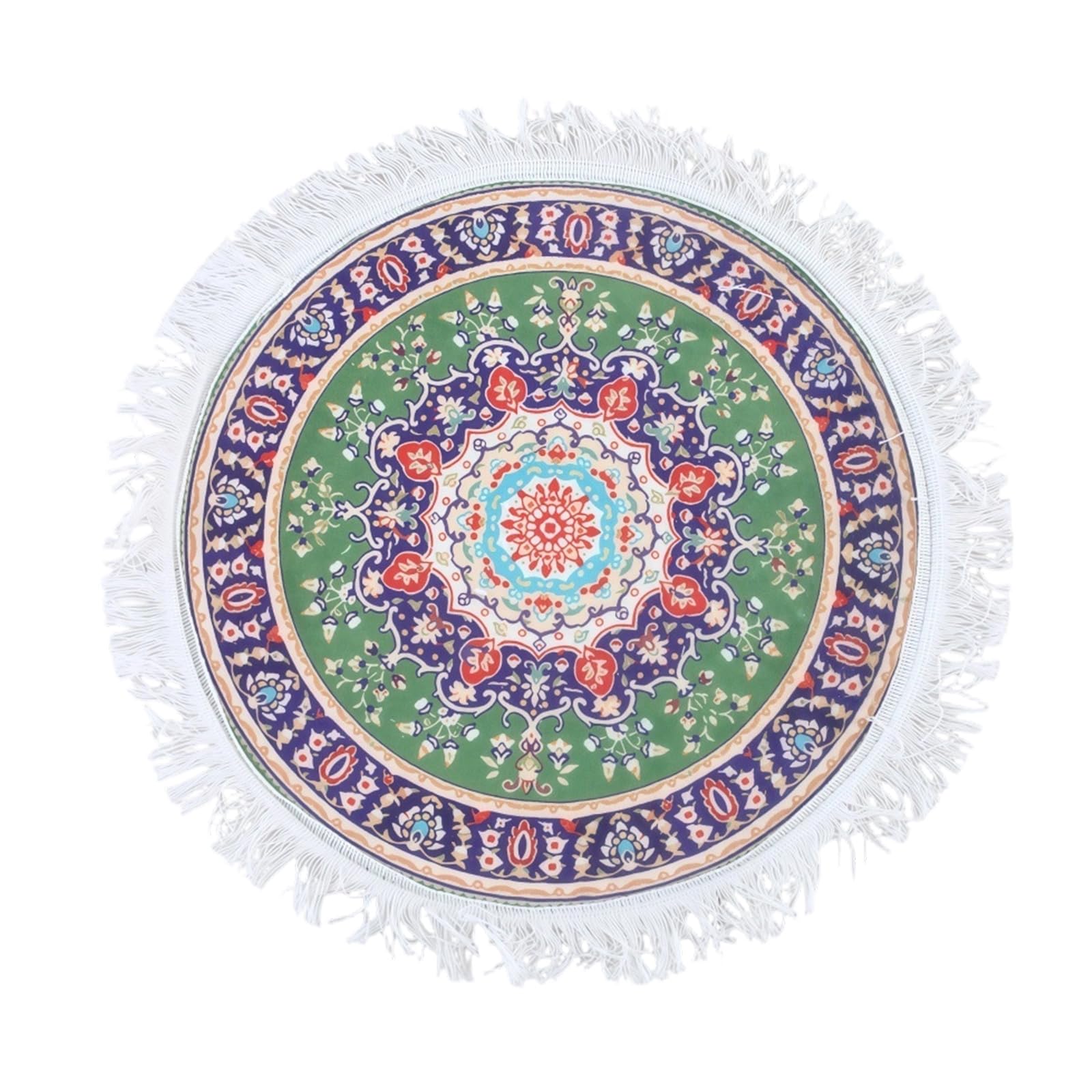 OSNIYAW Blended Fiber Round Carpet with Vibranting Color Great for Offices and Hallways 50cm Entryway Entrance Mat