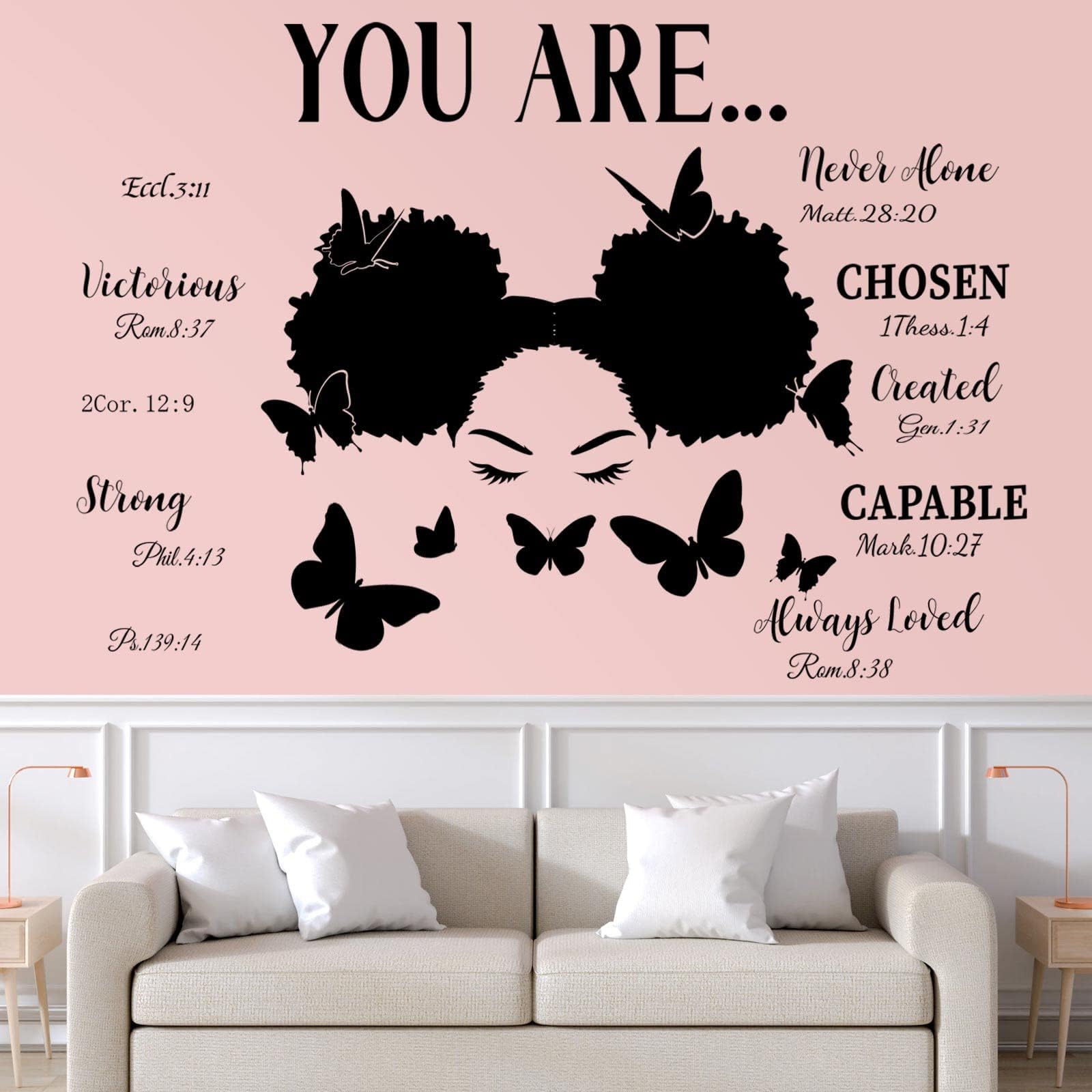 Inspirational Wall Stickers Vinyl Quote Wall Decals Wall Decor Girl ...