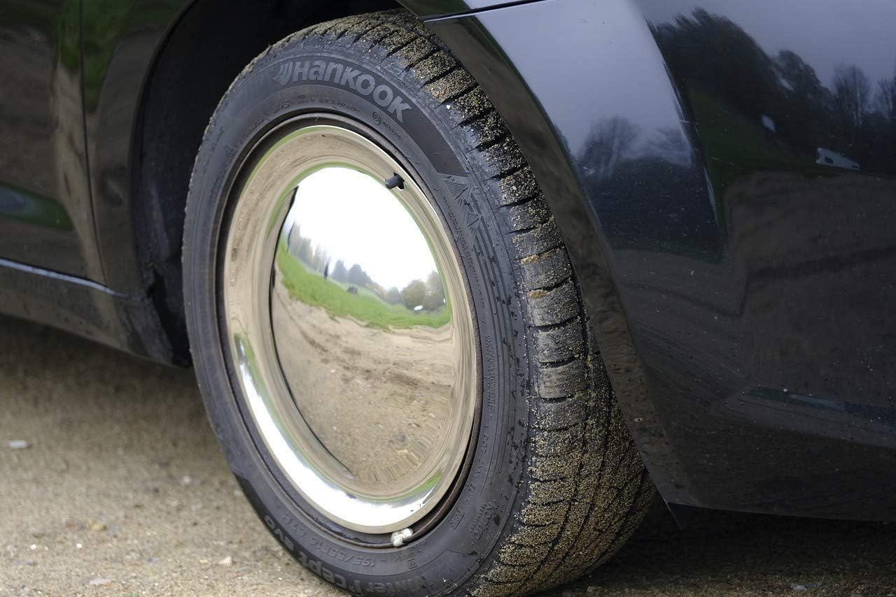 Moon Caps 13 Inch (2x) Polished Stainless Steel Wheel Trims Hub Caps