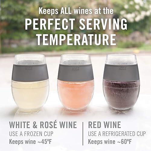 Miniatura 2 de Host Vaso refrigerante para congelar vino, vaso de plástico de doble pared con aislamiento de bebida congelable con gel de congelación, copas de