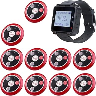 Retekess T128-T117 Chamada de empregado de mesa, restaurante IP54, impermeável, 4 teclas de função, distância 80 m, 1 re...