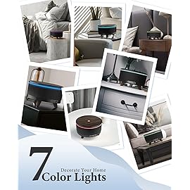 Diffusers for Essential Oils Large Room with Remote, 500ml Aromatherapy Diffuser, 7 Colors Changed Black