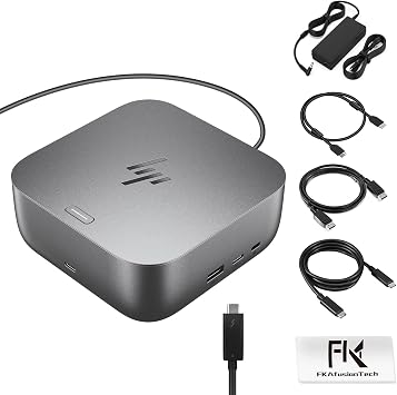HP Docking Station for Laptop Dual Monitor and Charging Bundle - HP Thunderbolt 4 Ultra 100W G6 Dock with 100W AC Adapter, HDMI & DP Cable & USB-C Cable