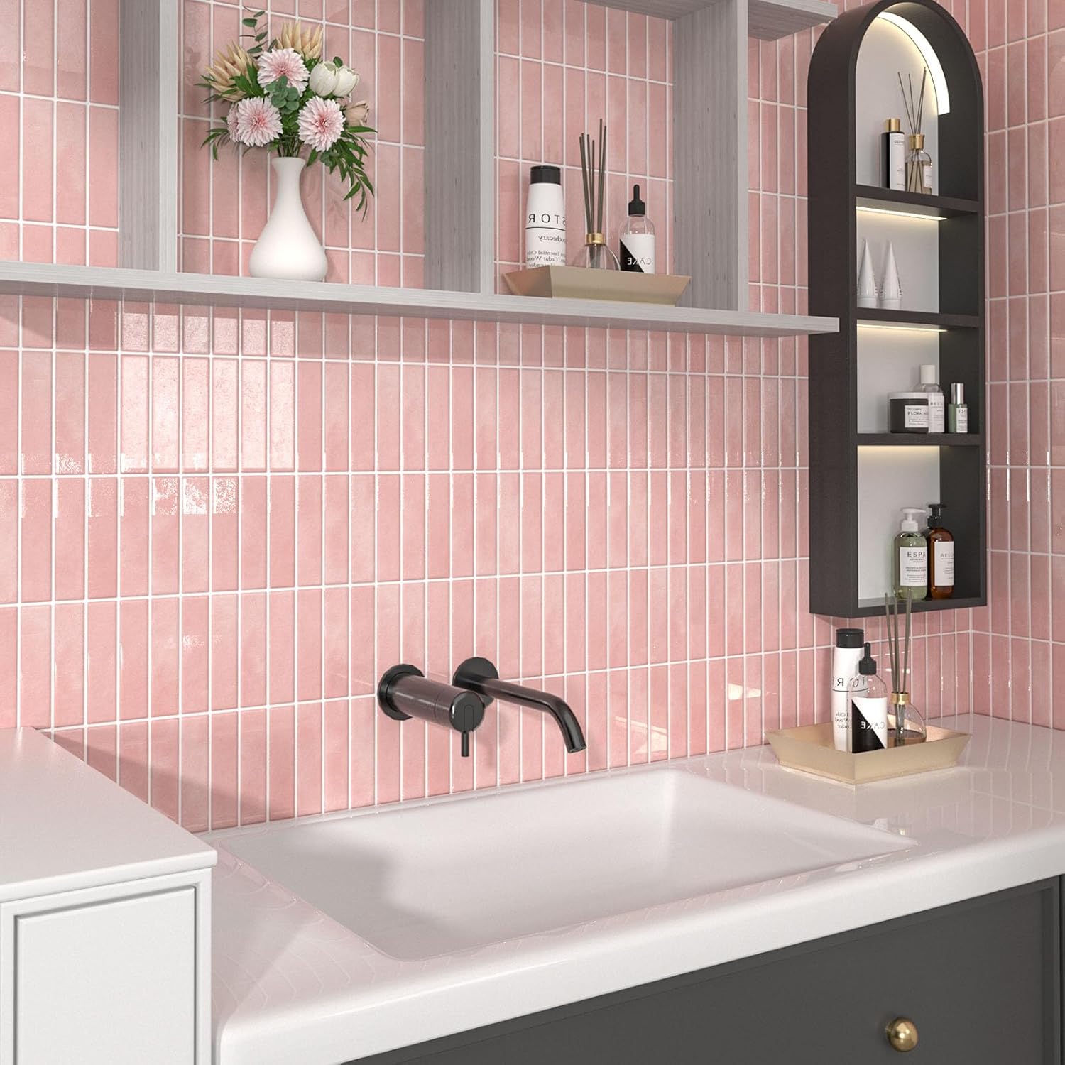 Peel and Stick Backsplash 10-Sheets of 11.42'' x 9'' Self-Adhesive Peel and Stick 3D Wall Tile for Kitchen, Bathroom