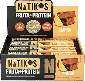 Barra de Frutas Manga c/Proteina 50g Display 12und NATIKOS
