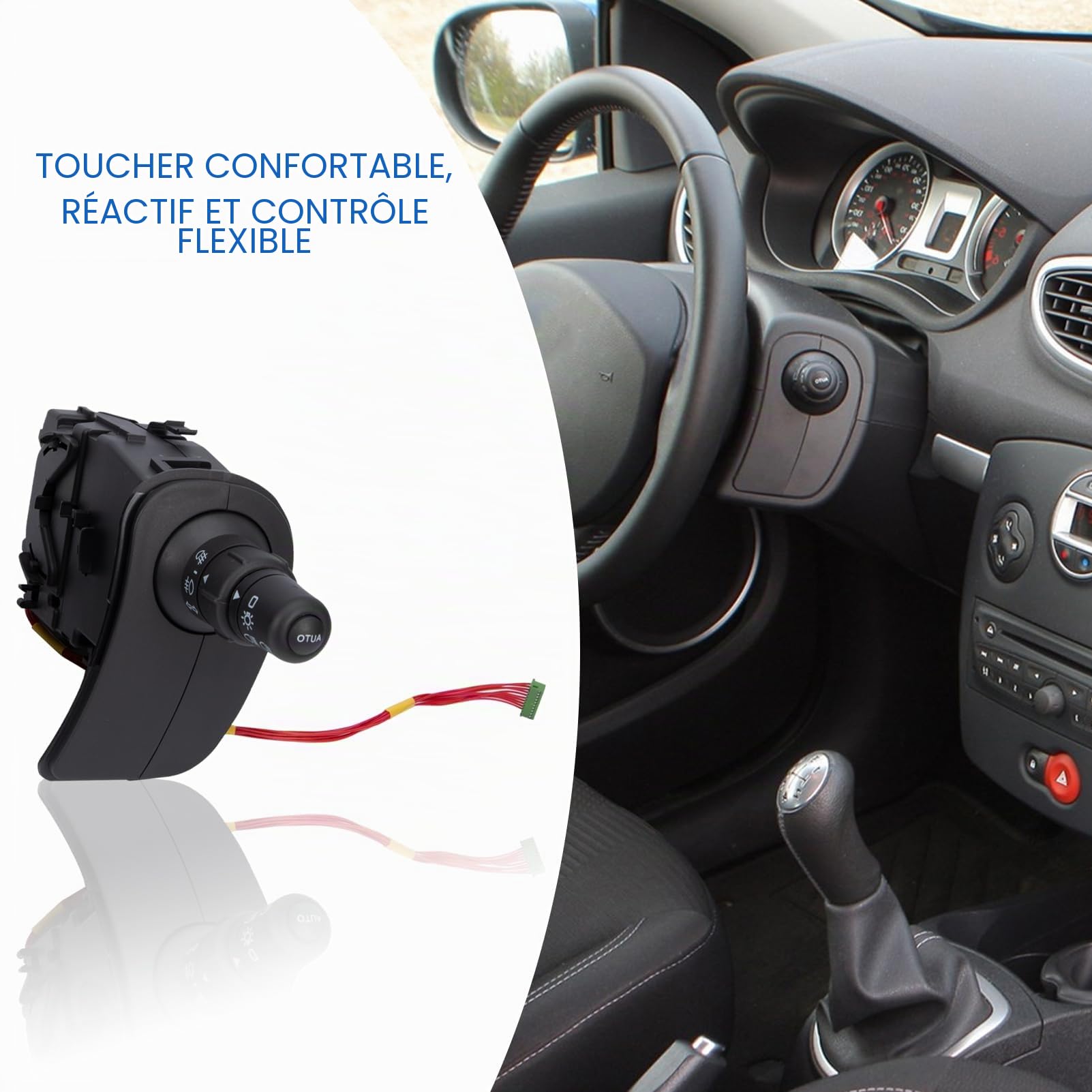 Commodo Commutateurs Clignotants Kangoo 2 Grand Modus Clio III | Gauche et Droit Essuie-glace,Commandes Réglages Audio,7701057088 7701057090