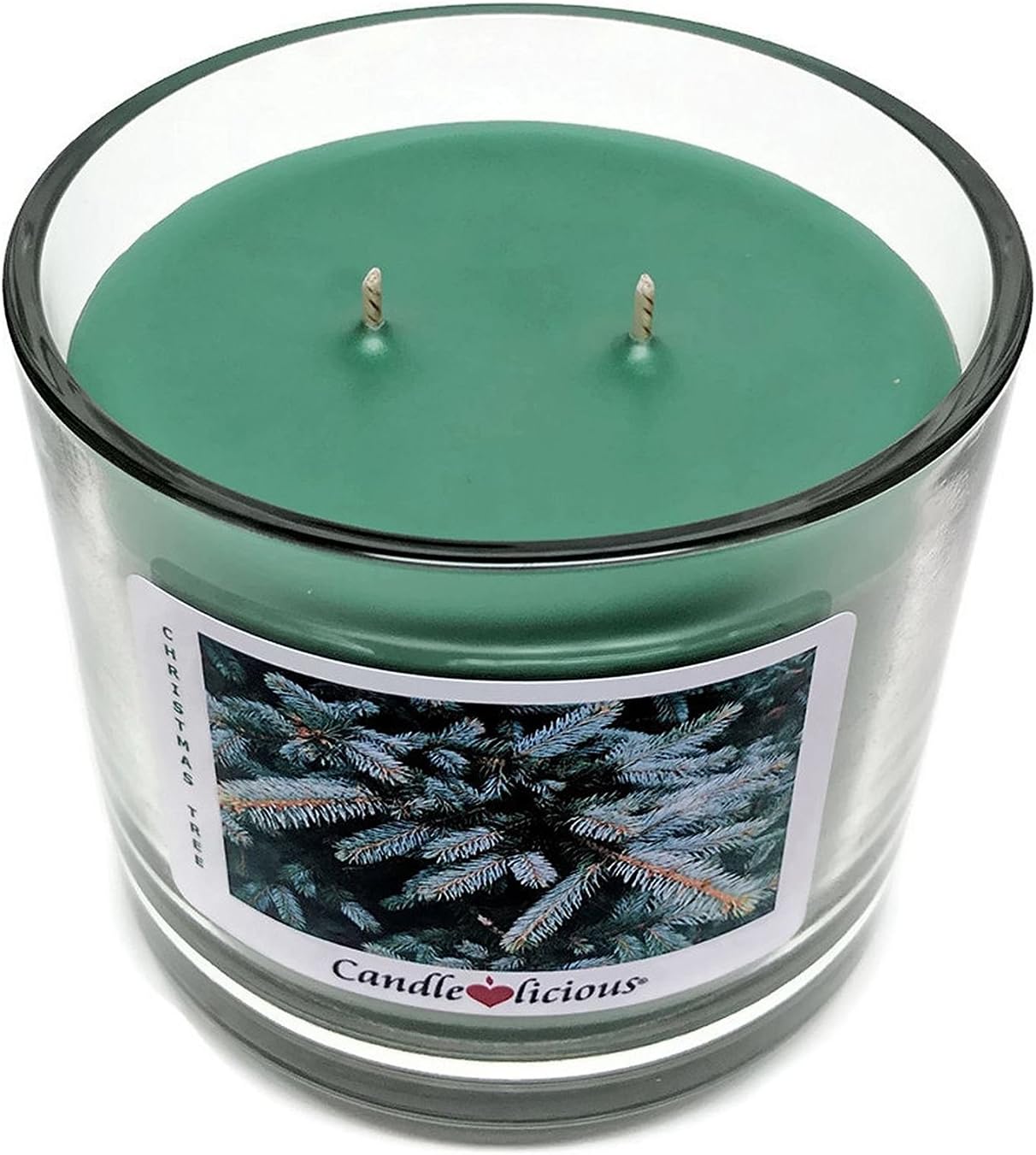 Candlelicious Two Wick Jar Candle Christmas Tree Scent