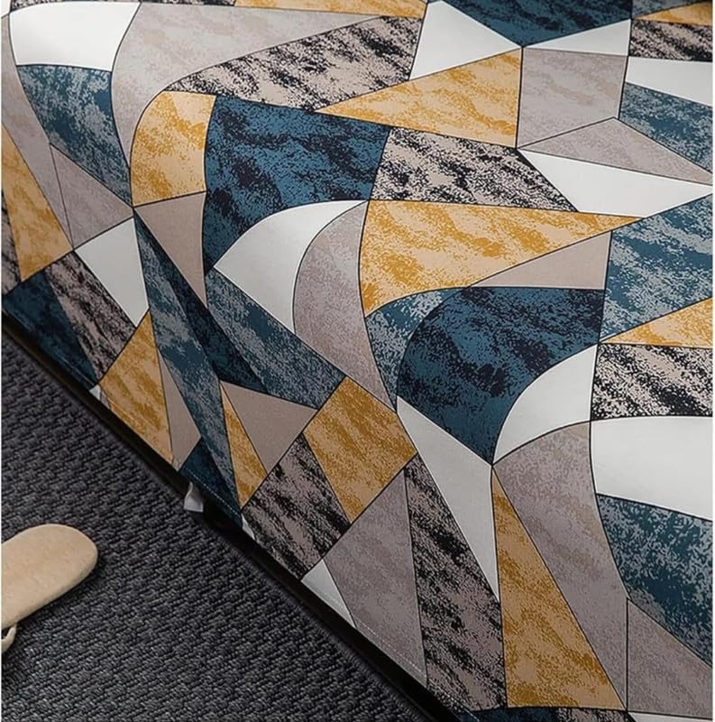 Image of HK 3 Seater Universal Elastic Sofa Cover | 360 Fully Covered Anti-Slip Washable Couch Cover Protector | 140 GSM Stretch Fit Polyester + Spandex Slipcover (180-230cm /SC-001-03)