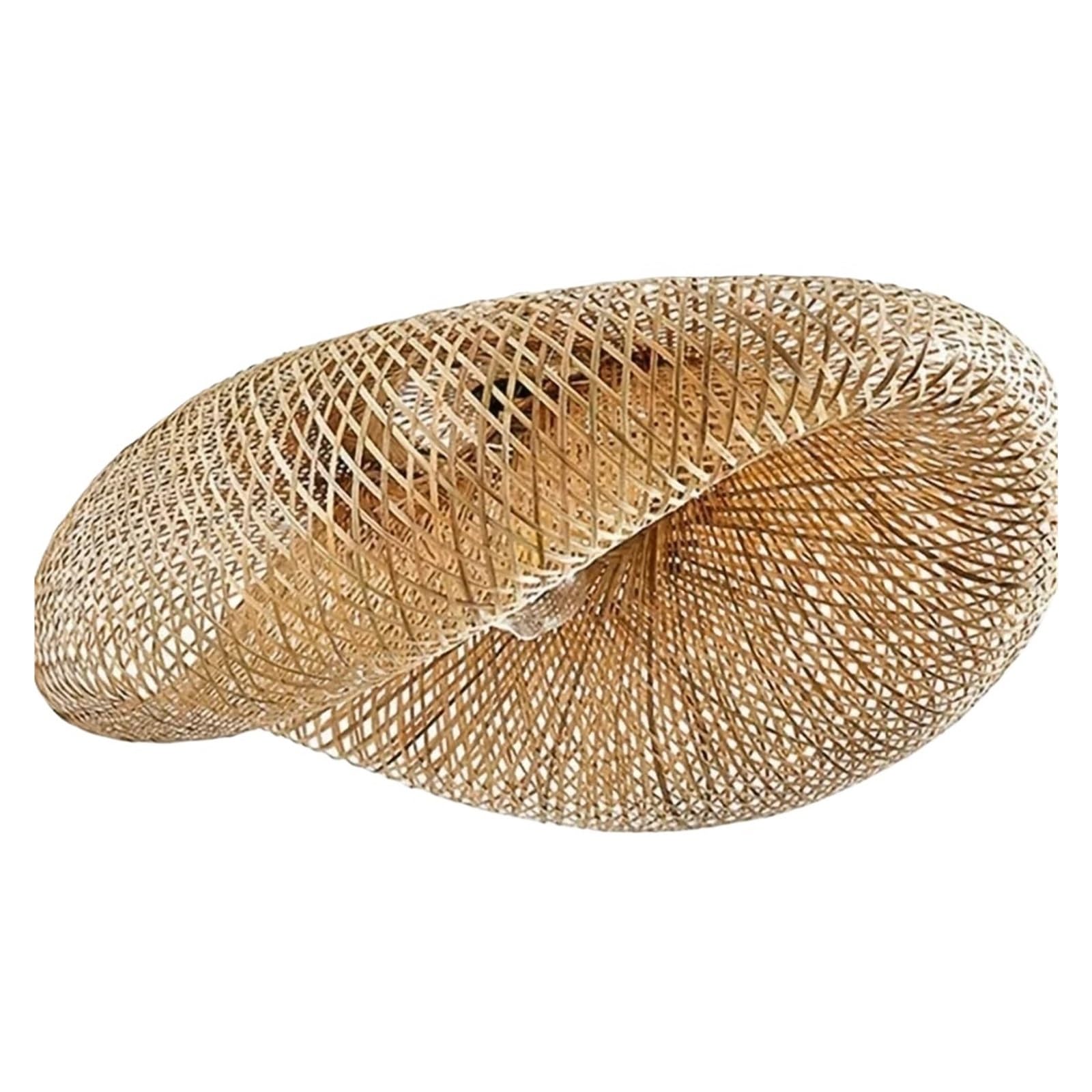 Rattan Lampshade Hand Woven Wicker lampshade Lampshade Home Decor Modern Design(60cm)