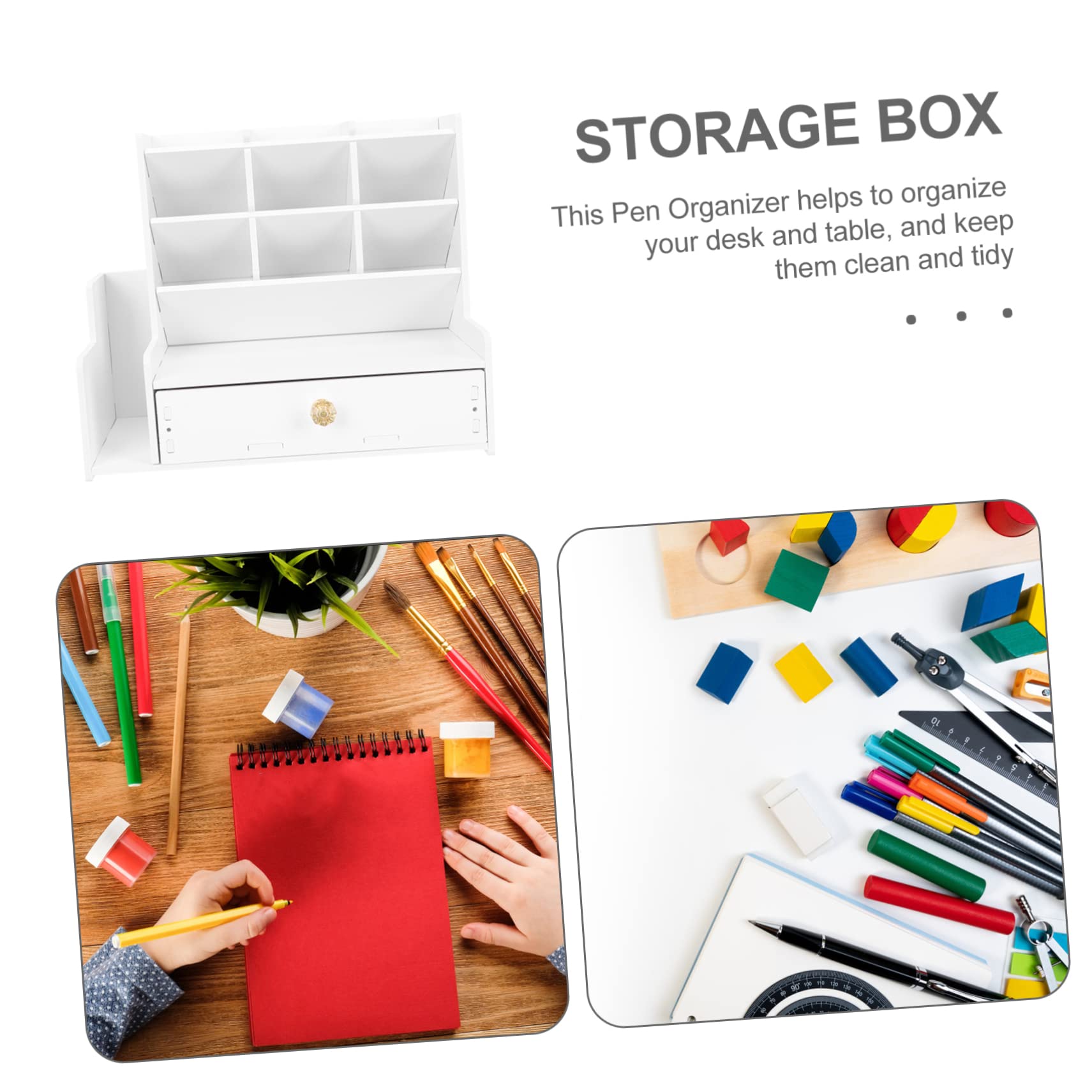 HOMSFOU Portapenne da Scrivania in Contenitore Multi Penne Organizzatore Portatile per Articoli da Ufficio Regalo per Studenti e Scuola